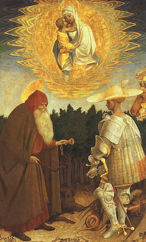 Antonio Pisanello The Virgin and the Child with Saints George and Anthony Abbot oil painting image